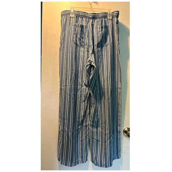 Pure Navy XL wide leg blue stripe pants 100% Lyocell - Picture 6 of 6